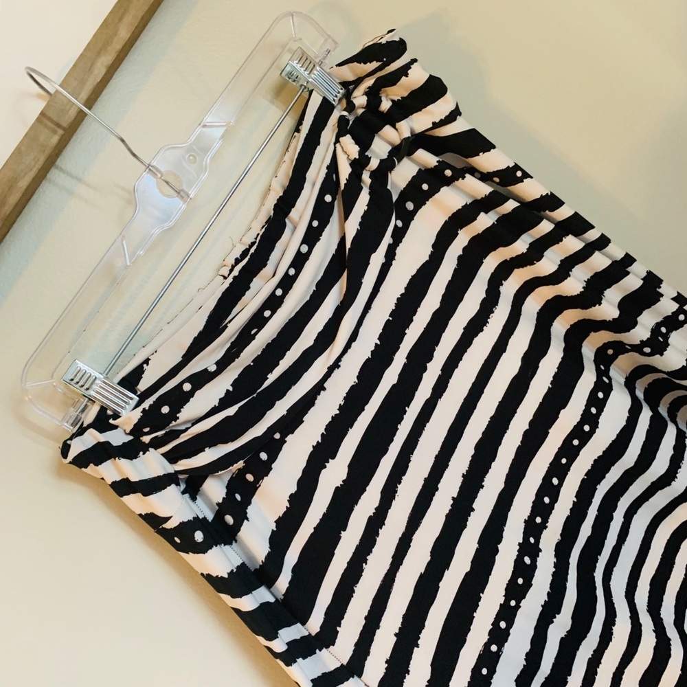 Black and cream skirt